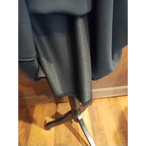 Ann Taylor LOFT Vintage Black Satin trim Sleeveless Midi Dress Sz 6 Event Formal - Picture 7 of 9